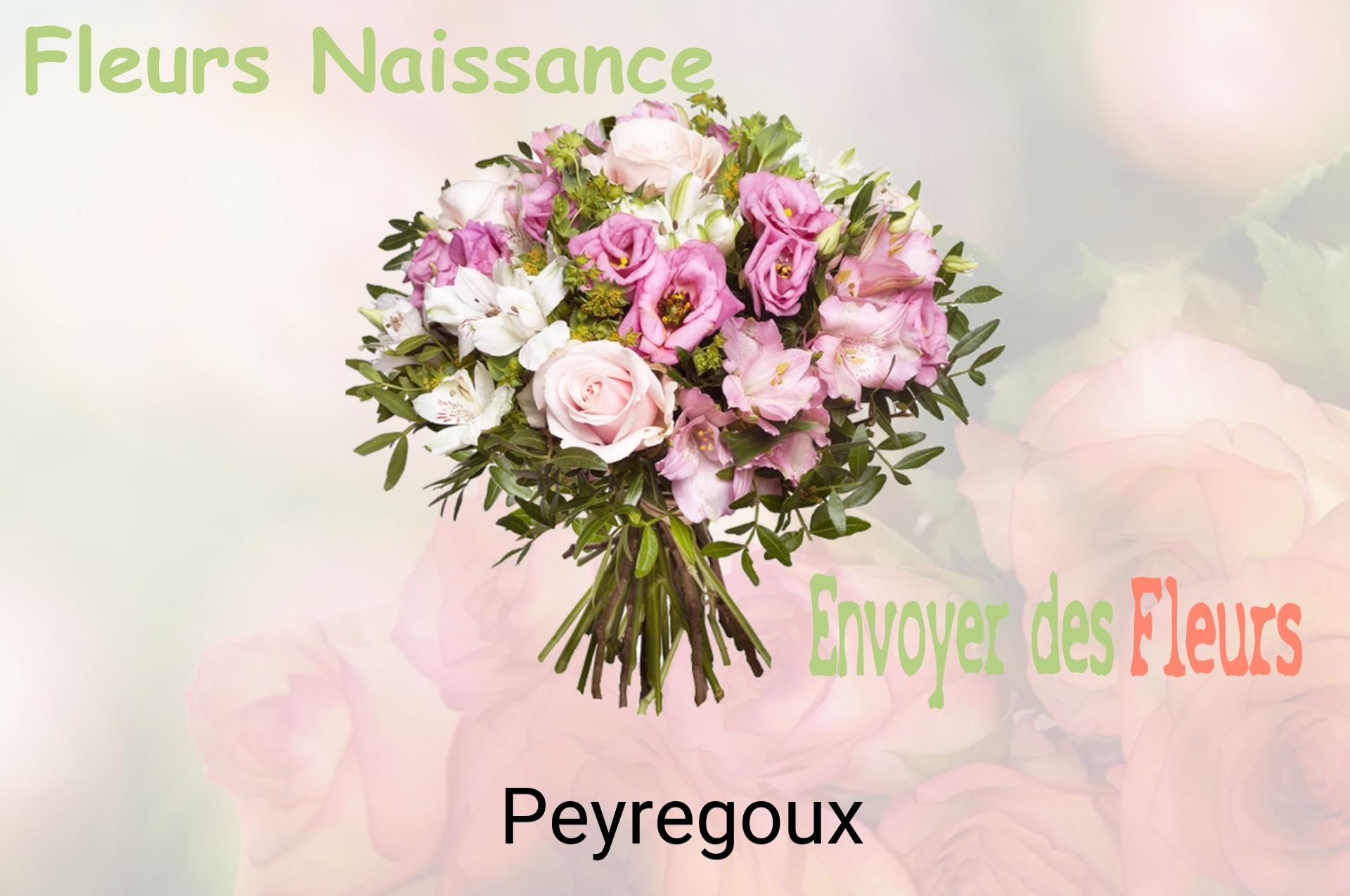 Bouquet de fleurs de naissance livré à Peyregoux