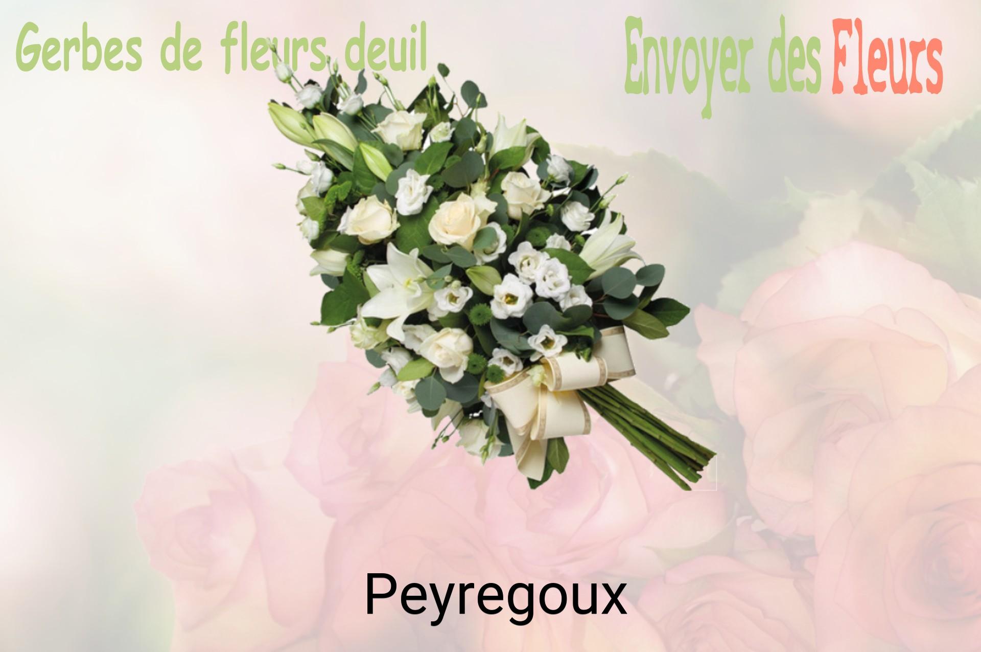 Gerbe de fleurs de deuil livrée à Peyregoux